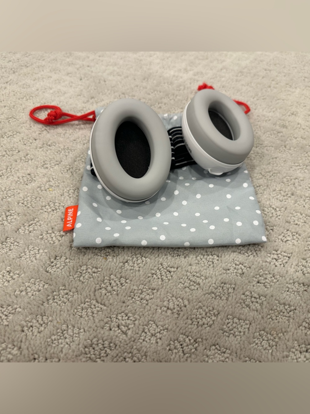 Alpine Kids Foldable Headphones in Light Gray